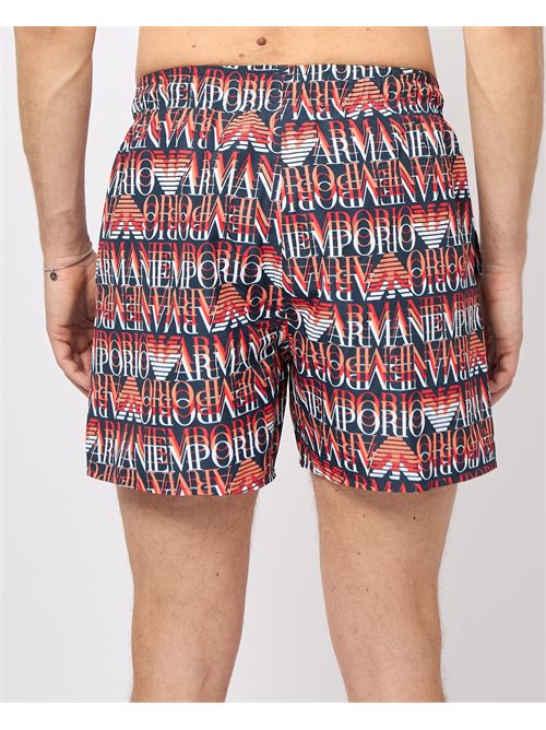 Costume da mare Emporio Armani con logo all-over EMPORIO ARMANI | EM000583-AF12338FB057